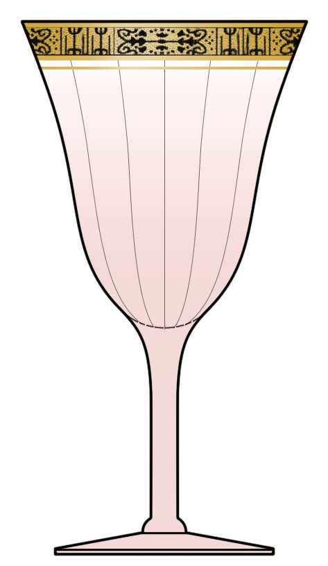 Valencia Pink (Stem 14196) Water Goblet by Tiffin-Franciscan-1