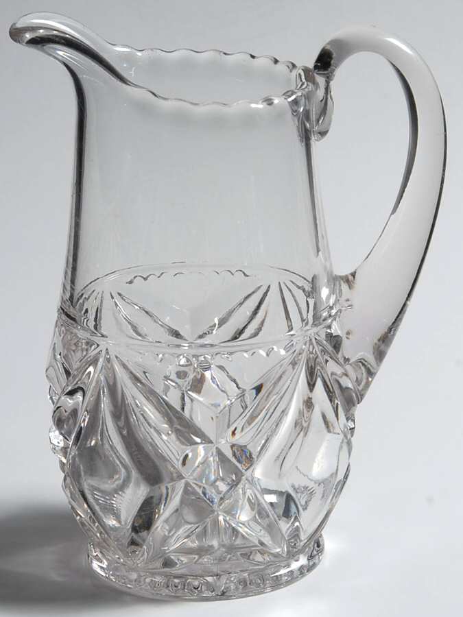 Beveled Diamond and Star 14 Oz Pitcher by Tarentum-1