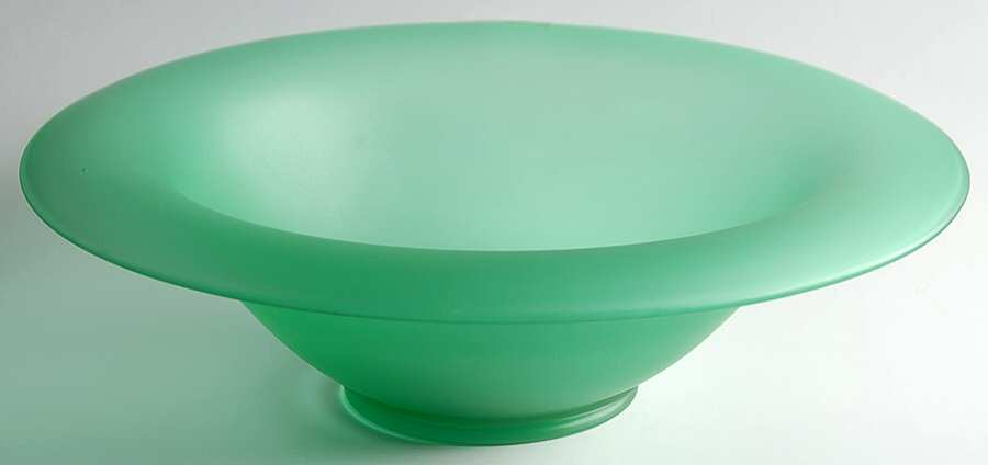 Reflex Green Satin Large Fruit Bowl by Tiffin-Franciscan-1
