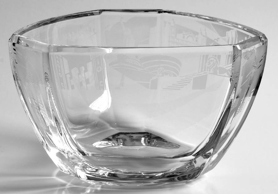 New York City Skyline 6" Triangular Bowl by Tiffany-1