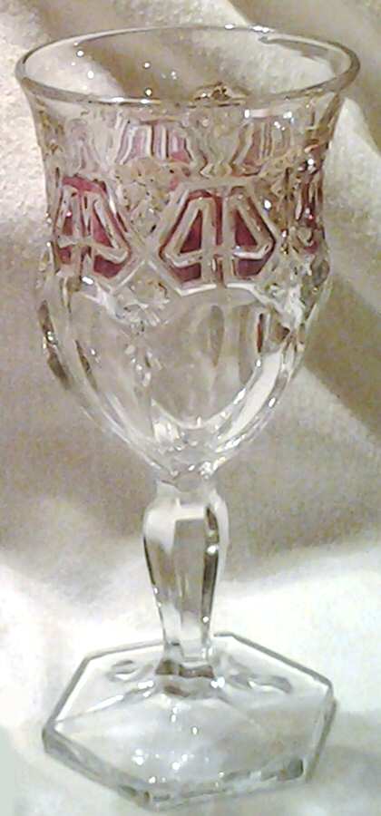 Athenia Cranberry Water Goblet by Tiffin-Franciscan-1