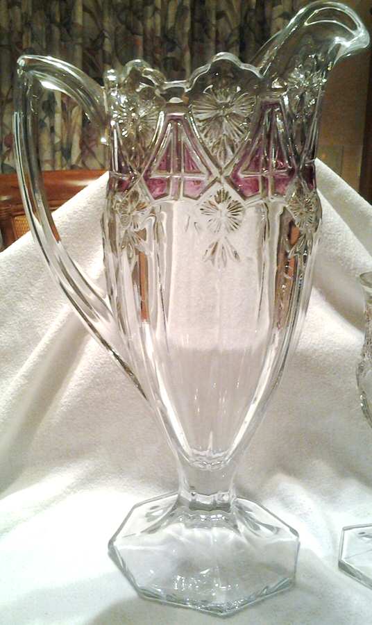 Athenia Cranberry Pitcher by Tiffin-Franciscan-1