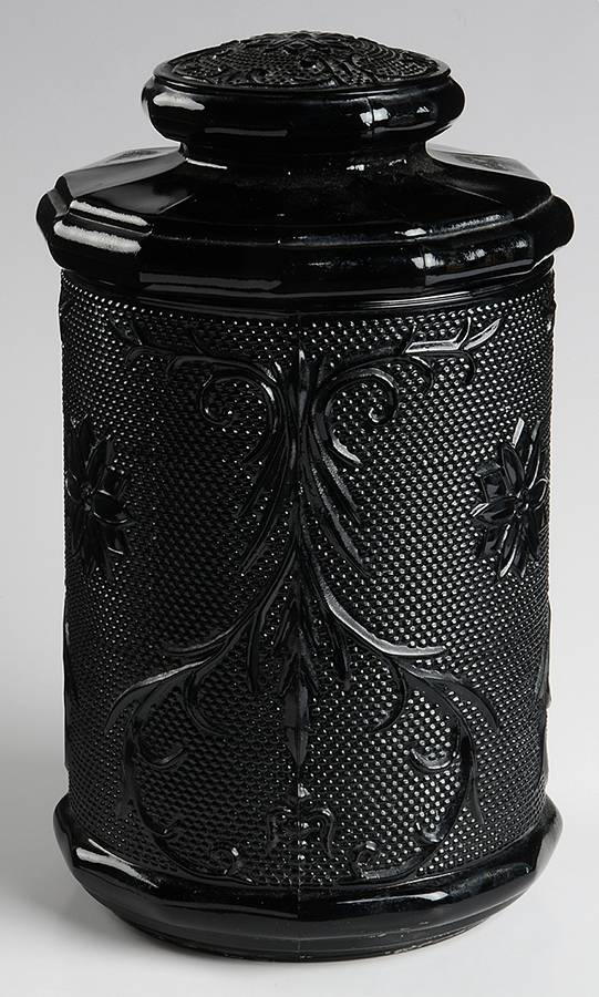 Sandwich Black Large Canister & Lid by Tiara-1