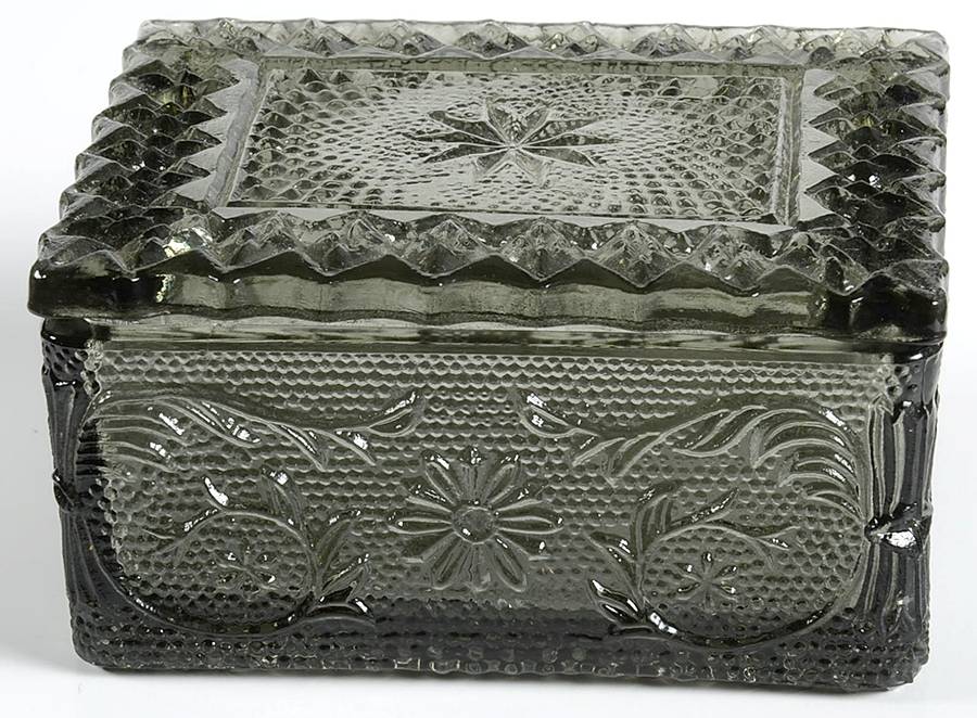 Sandwich Smoke Rectangular Jewel Box with Lid by Tiara-1