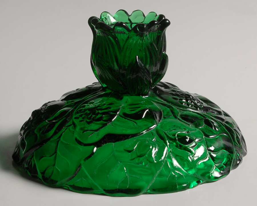 Water Lily Green Single Light Candlestick by Tiara-1