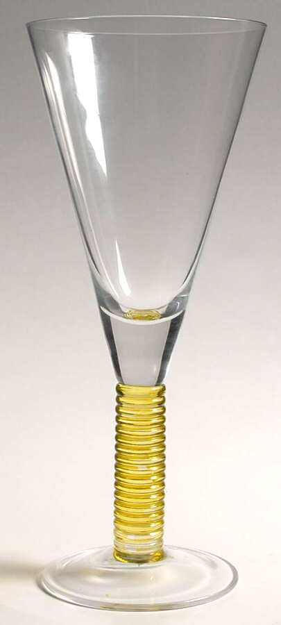 TAZ1 Yellow Water Goblet by Tabla Crystal-1