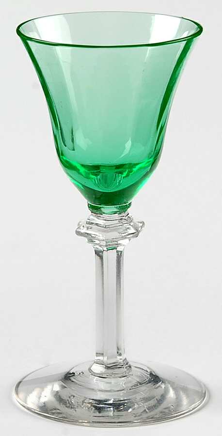 TIF20 Green Cordial Glass by Tiffin-Franciscan-1