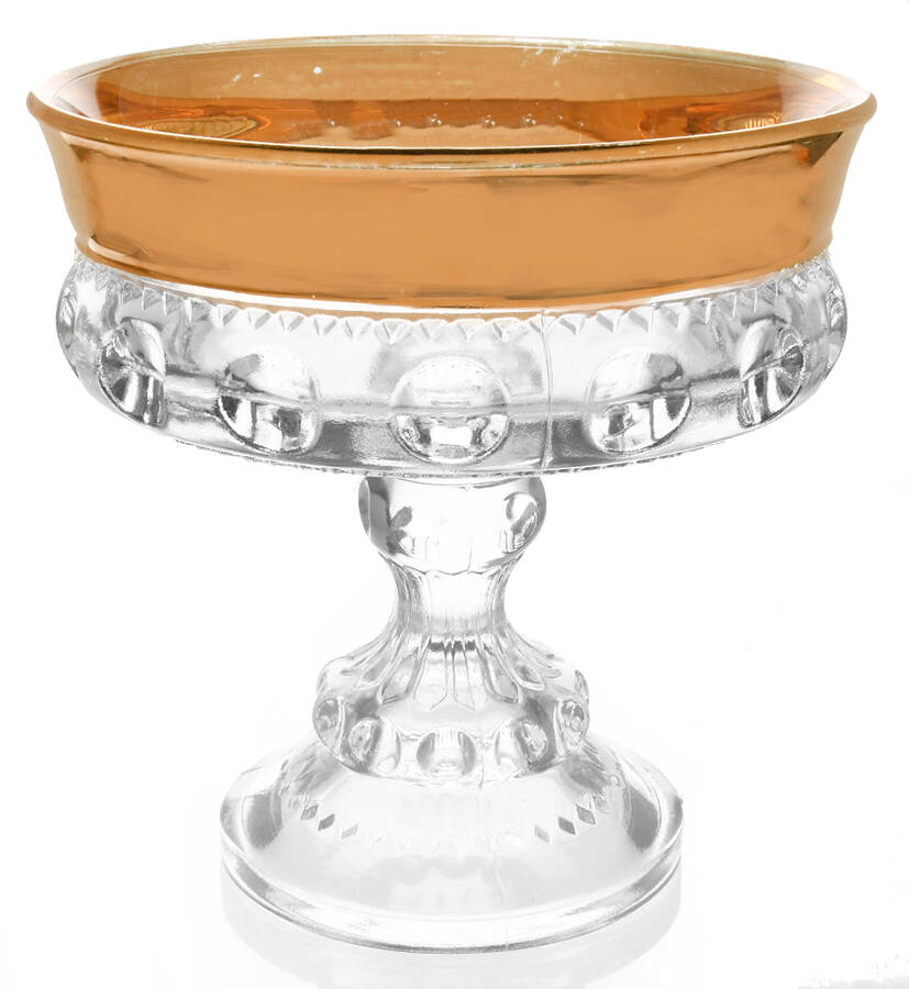 King's Crown-Copper (Lustre) Round Compote (Height X Width) by Tiffin-Franciscan-1