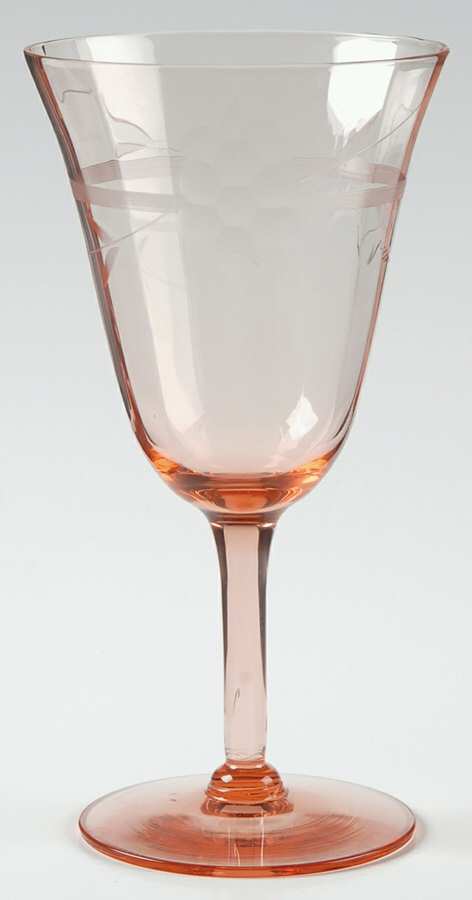 May Pink (Stem 14196) Water Goblet by Tiffin-Franciscan-1