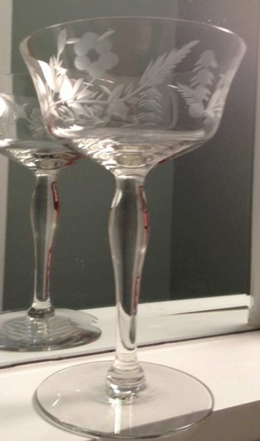 Cut 103 Champagne/Tall Sherbet by Tiffin-Franciscan-1