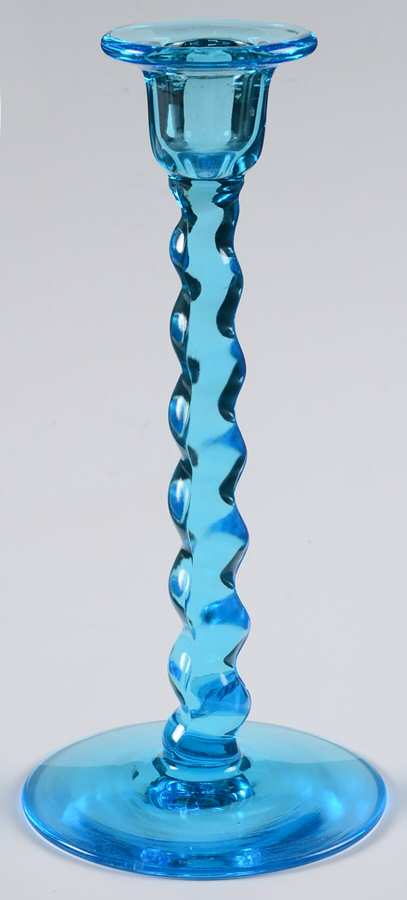 15315 Blue (Sky) 9" Single Light Candlestick by Tiffin-Franciscan-1