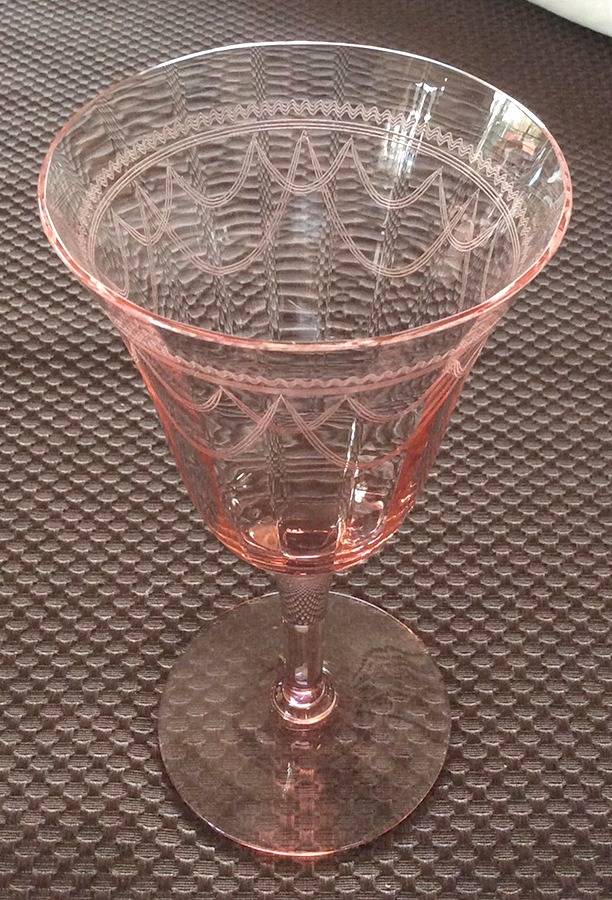 14196-5 Pink Water Goblet by Tiffin-Franciscan-1