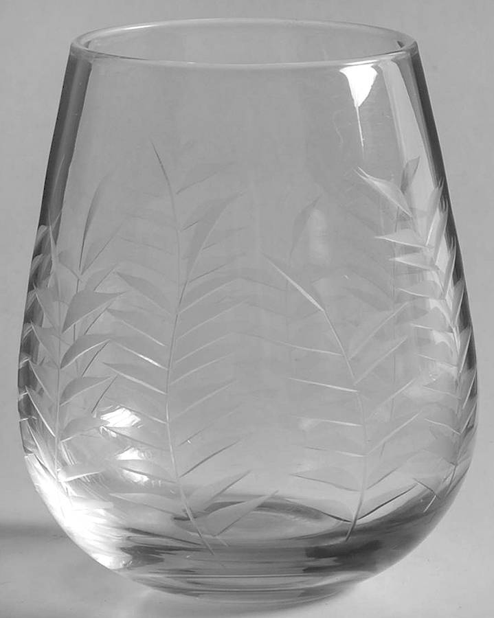 Etched Palm Stemless Wine by Tommy Bahama Glass-1