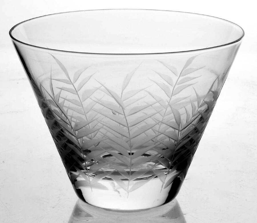 Etched Palm Stemless Martini by Tommy Bahama Glass-1