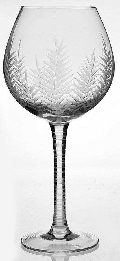 Etched Palm Red Wine by Tommy Bahama Glass-1