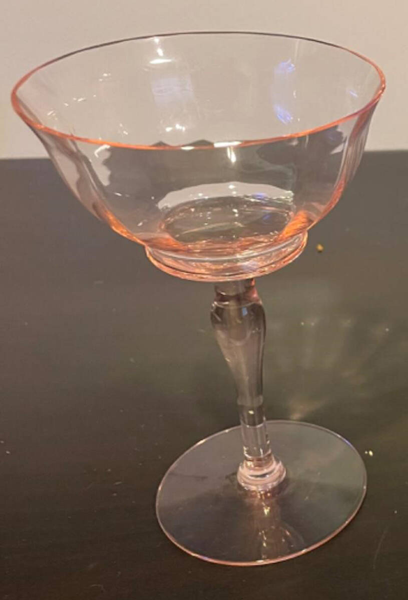 15042 Pink Champagne/Tall Sherbet by Tiffin-Franciscan-1