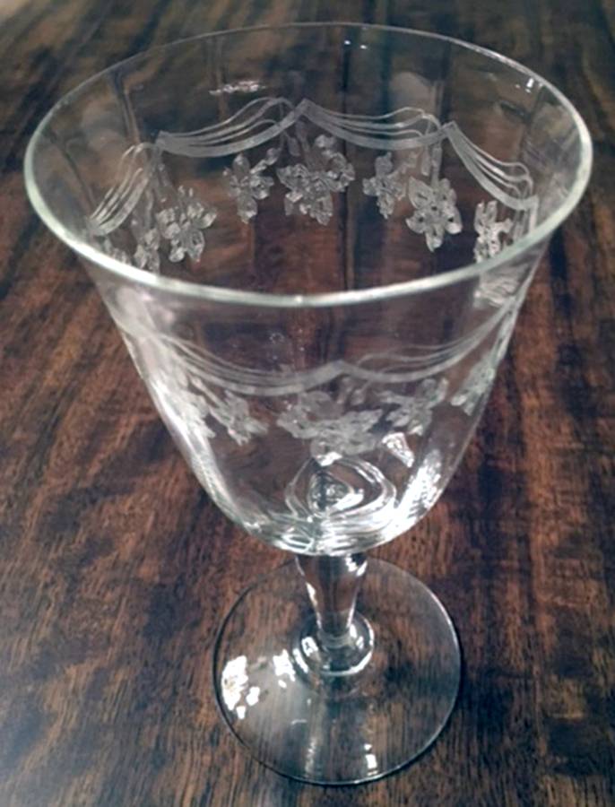Jap Lily (Stem 13630) Water Goblet by Tiffin-Franciscan-1