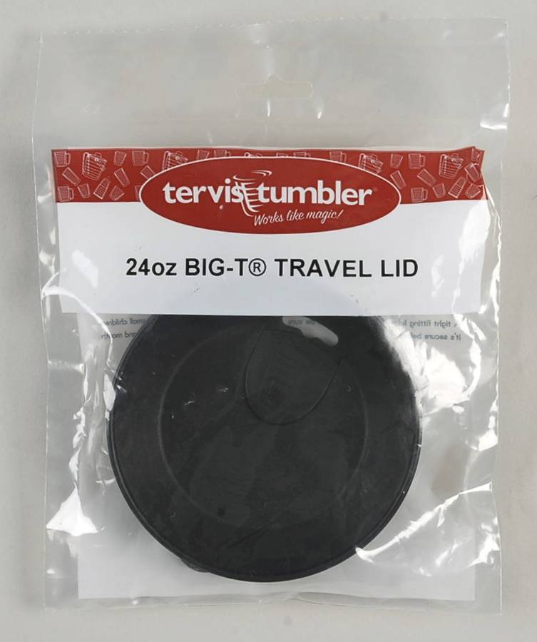 Tumblers and Accessories (Plastic) 24 Oz Black Travel Tumbler Lid by Tervis-1