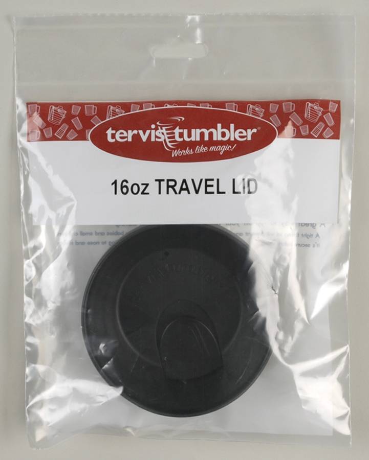 Tumblers and Accessories (Plastic) 16 Oz Black Travel Tumbler Lid by Tervis-1