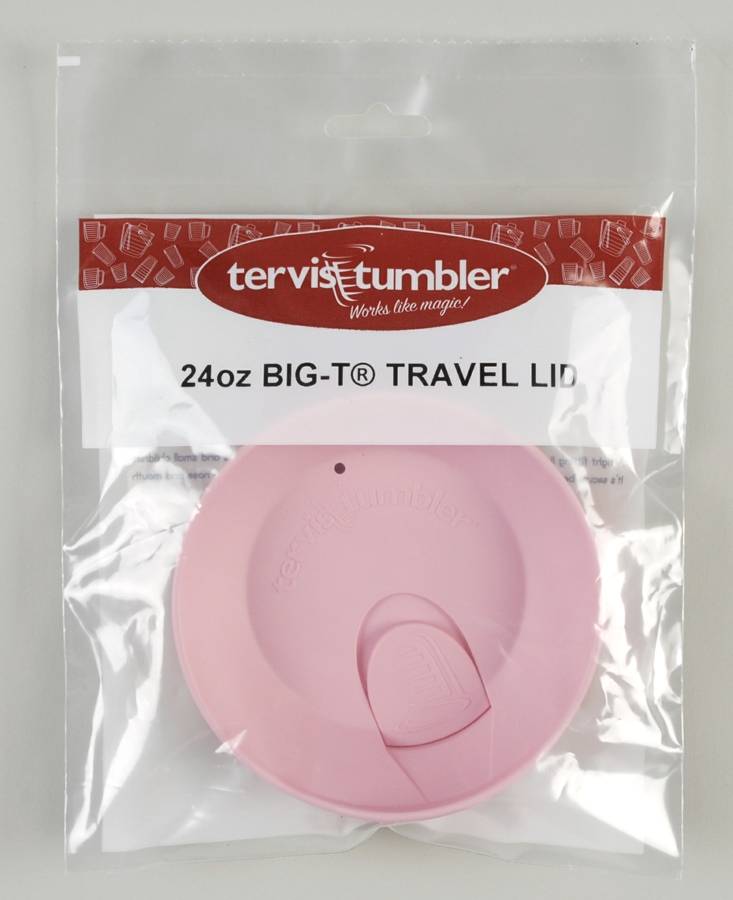 Tumblers and Accessories (Plastic) 24 Oz Pink Travel Tumbler Lid by Tervis-1
