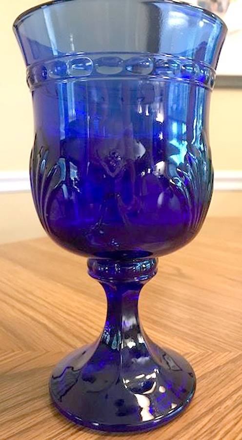 Alexandra Blue (Cobalt) Water Goblet by Toscany-1