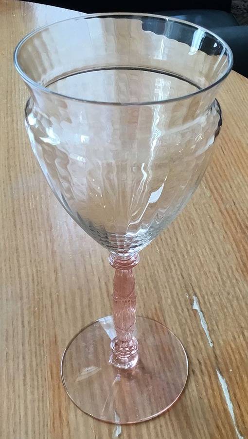 TIF72-Clear-Pink Water Goblet by Tiffin-Franciscan-1