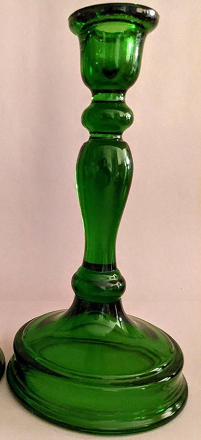 300 Emerald Green 8" Single Light Candlestick by Tiffin-Franciscan-1