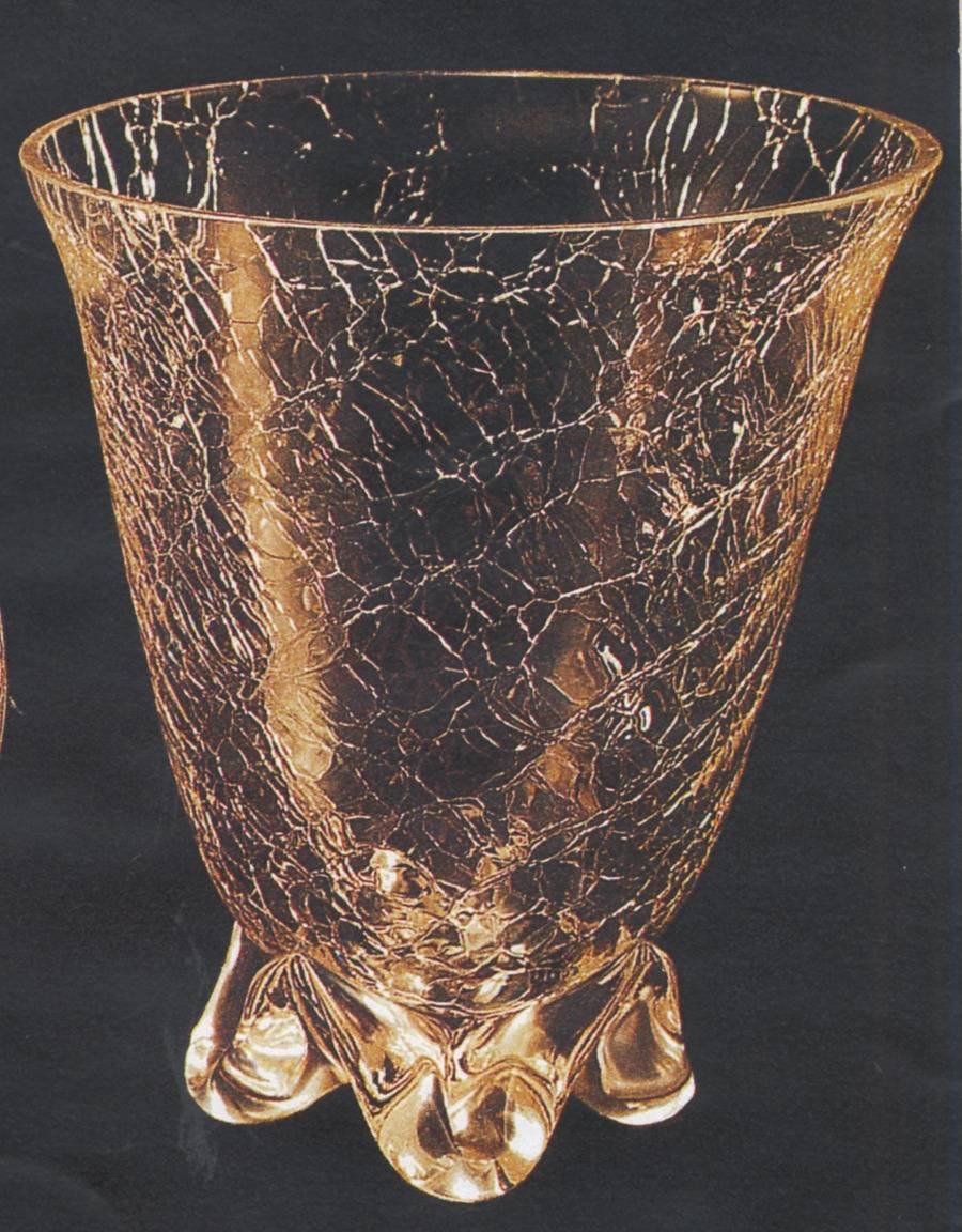 Craquelle (Crackle) Sweet Pea Vase by Tiffin-Franciscan-1