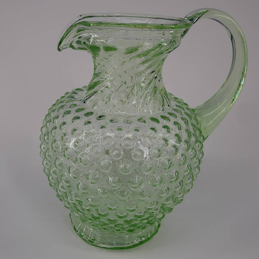 Hobnail Green 56 Oz Pitcher by Tiara-1