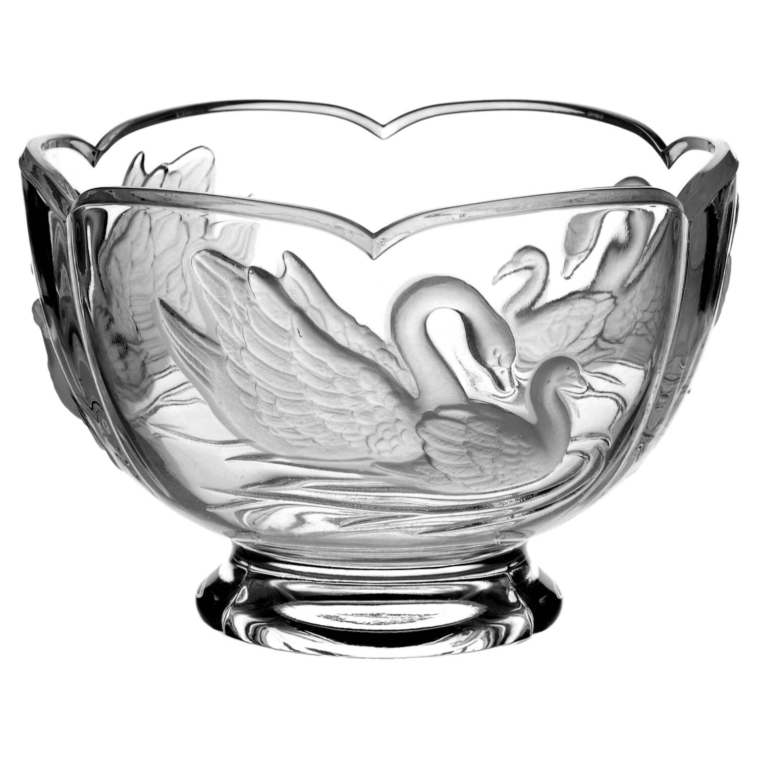 TF117 6" Footed Bowl by Teleflora Crystal-1