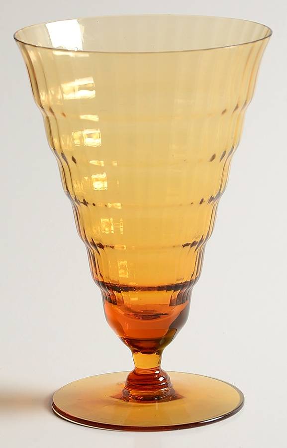 Mandalay Dine Amber 8 Oz Footed Tumbler by Utility Glass-1