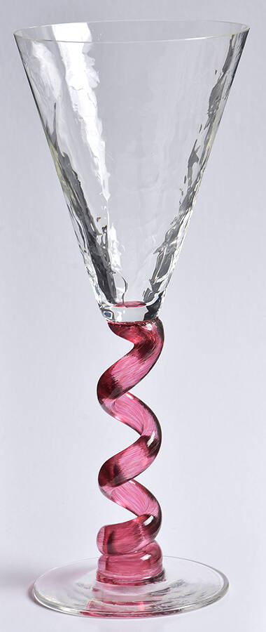 Spiral Ruby Water Goblet by Union Street-1