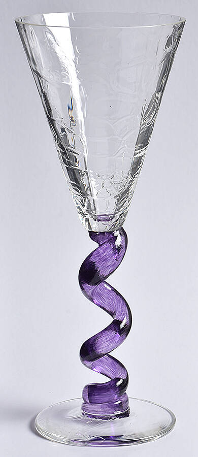 Spiral Amethyst Water Goblet by Union Street-1