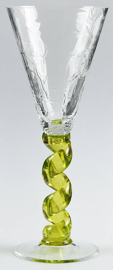 Spiral Lime Green Water Goblet by Union Street-1