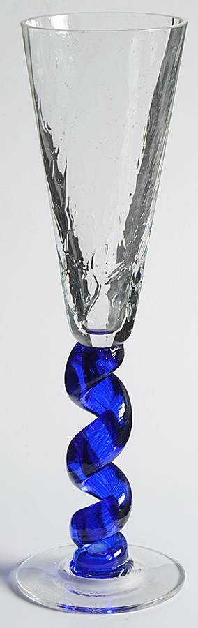 Spiral Cobalt Blue Fluted Champagne by Union Street-1