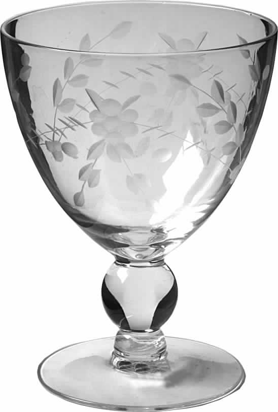 UNK102 Clear (No Trim) Water Goblet by Unknown Manufacturer-1
