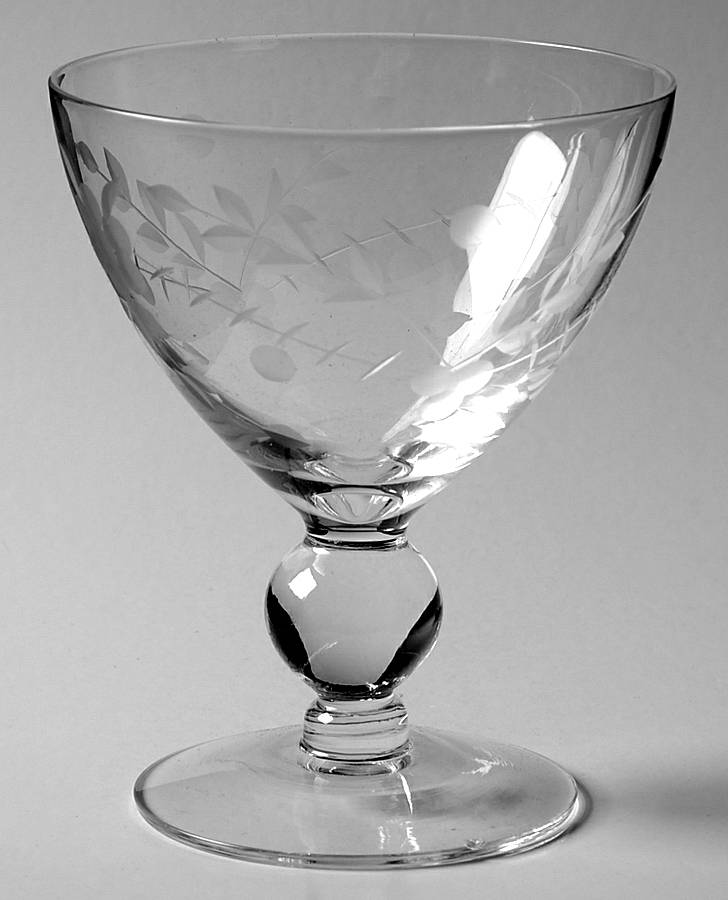 UNK102 Clear (No Trim) Champagne/Tall Sherbet by Unknown Manufacturer-1