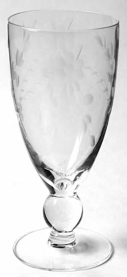 UNK102 Clear (No Trim) Footed Tumbler by Unknown Manufacturer-1