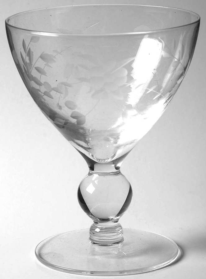 UNK102 Clear (No Trim) Champagne/Tall Sherbet by Unknown Manufacturer-1
