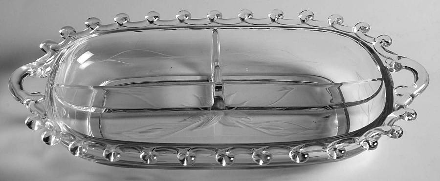 1500-44 12" Oblong 3 Part Celery/Relish by Glastonbury - Lotus-1