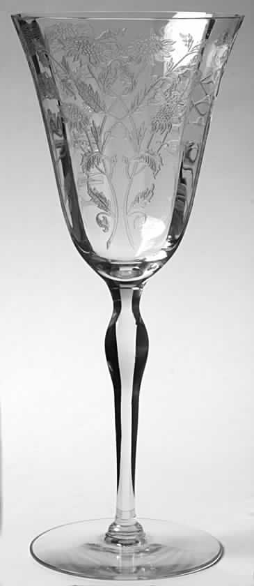 UNK353 Pink Water Goblet by Unknown Manufacturer-1