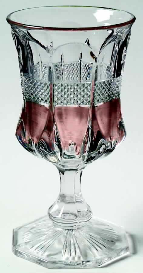 Banded Portland Rose Water Goblet by US Glass-1
