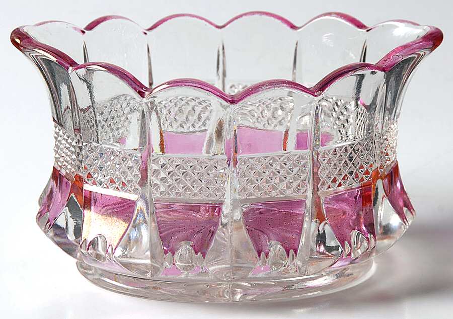 Banded Portland Rose Open Sugar by US Glass-1