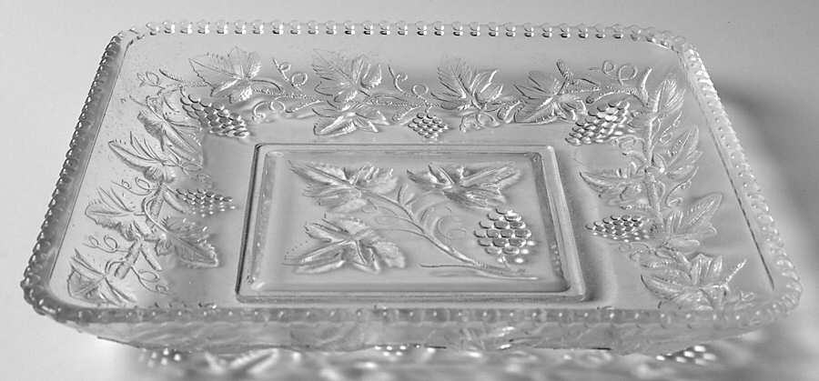 Beaded Grape 8" Square Plate by US Glass-1