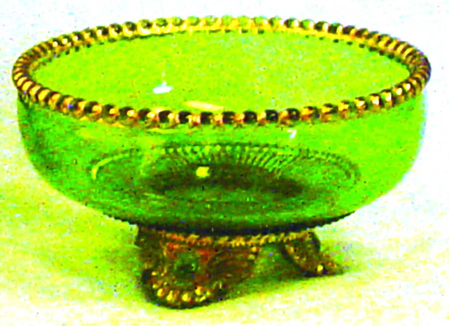 Colorado Green Sauce Dish by US Glass-1