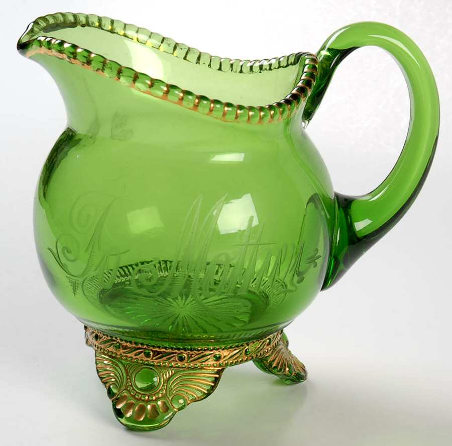 Colorado Green Creamer by US Glass-1