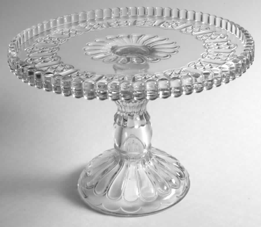 Cottage Clear Round Cake Stand by US Glass-1