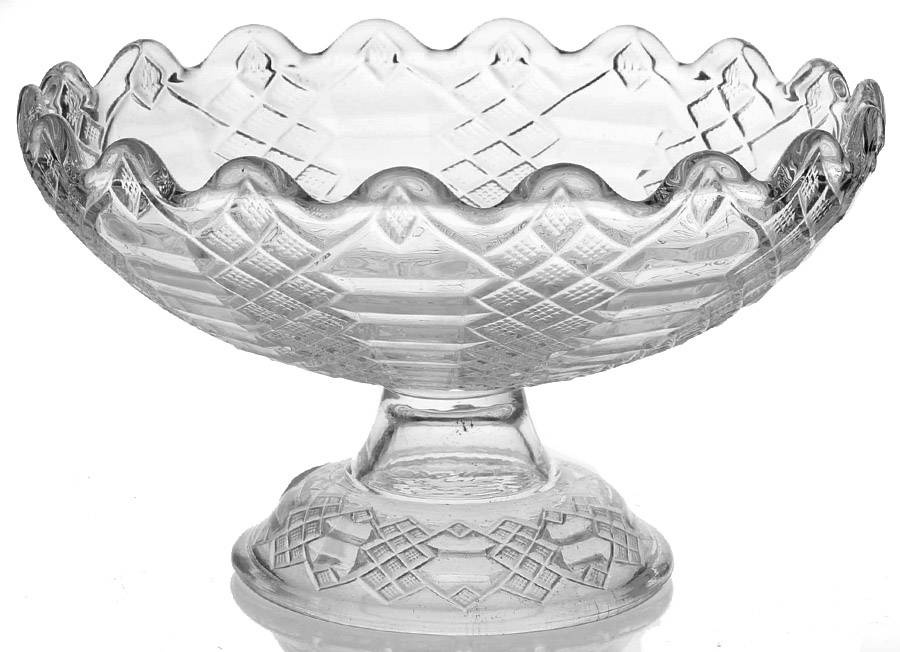 Jacob's Ladder Round Compote (Height X Width) by US Glass-1