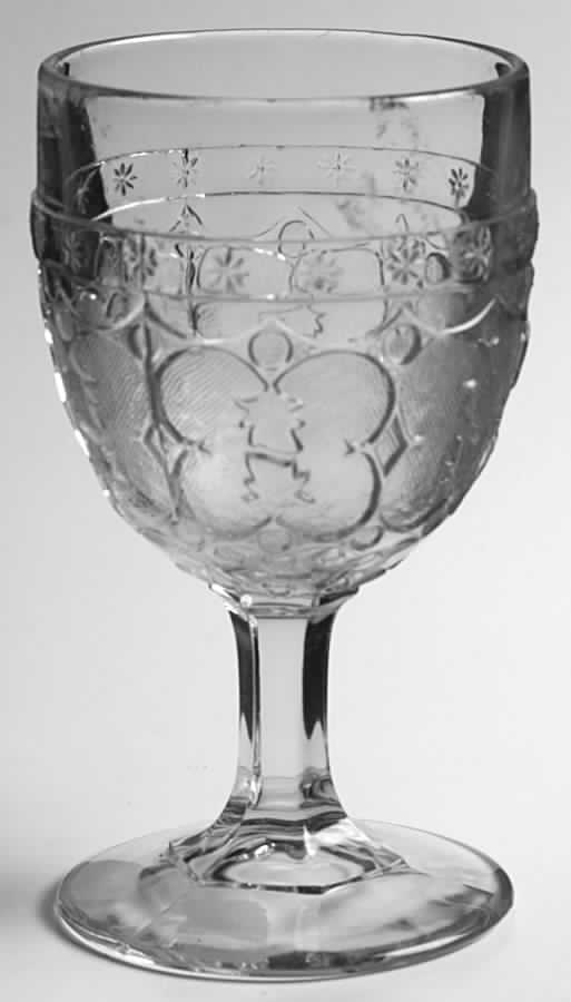 Leaf and Dart Water Goblet by US Glass-1