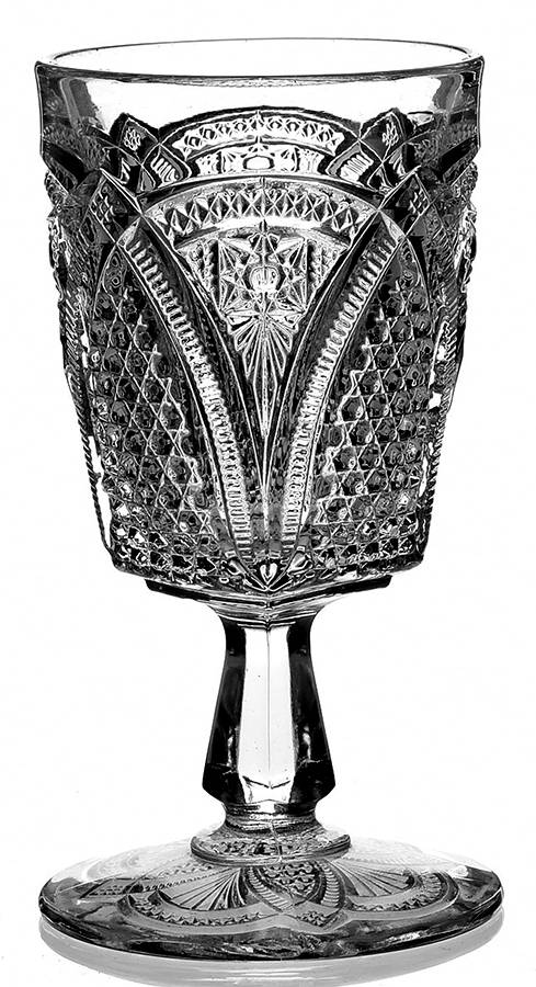 Massachusetts Clear Water Goblet by US Glass-1
